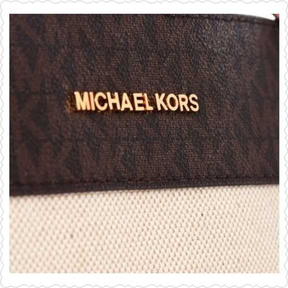 MICHAEL KORS Illustrations Monogram Striped Canvas Large Tote - Picture 3 of 3